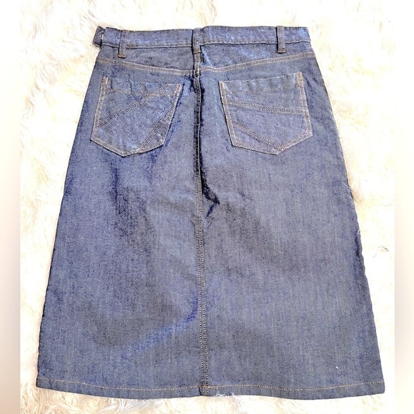 Gap Women’s Denim Stretch Midi Skirt. Size 4 - Picture 3 of 5